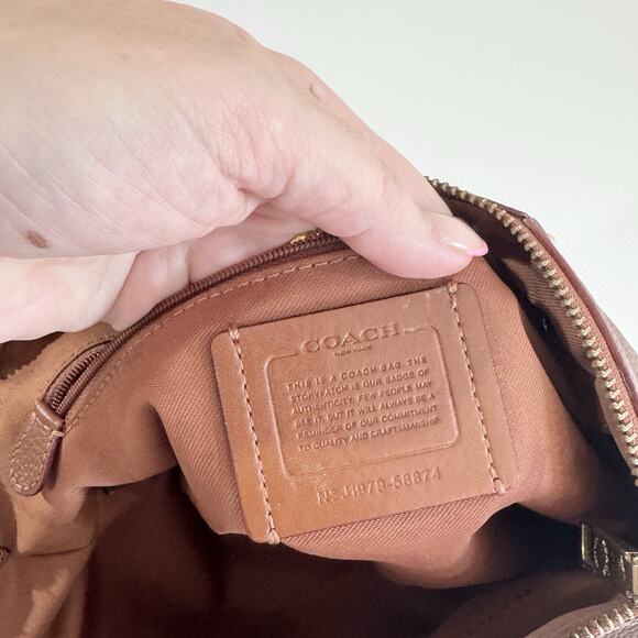 Coach Leather Prairie Women's Satchel Handbag Brown Mocha Mini - Picture 5 of 5